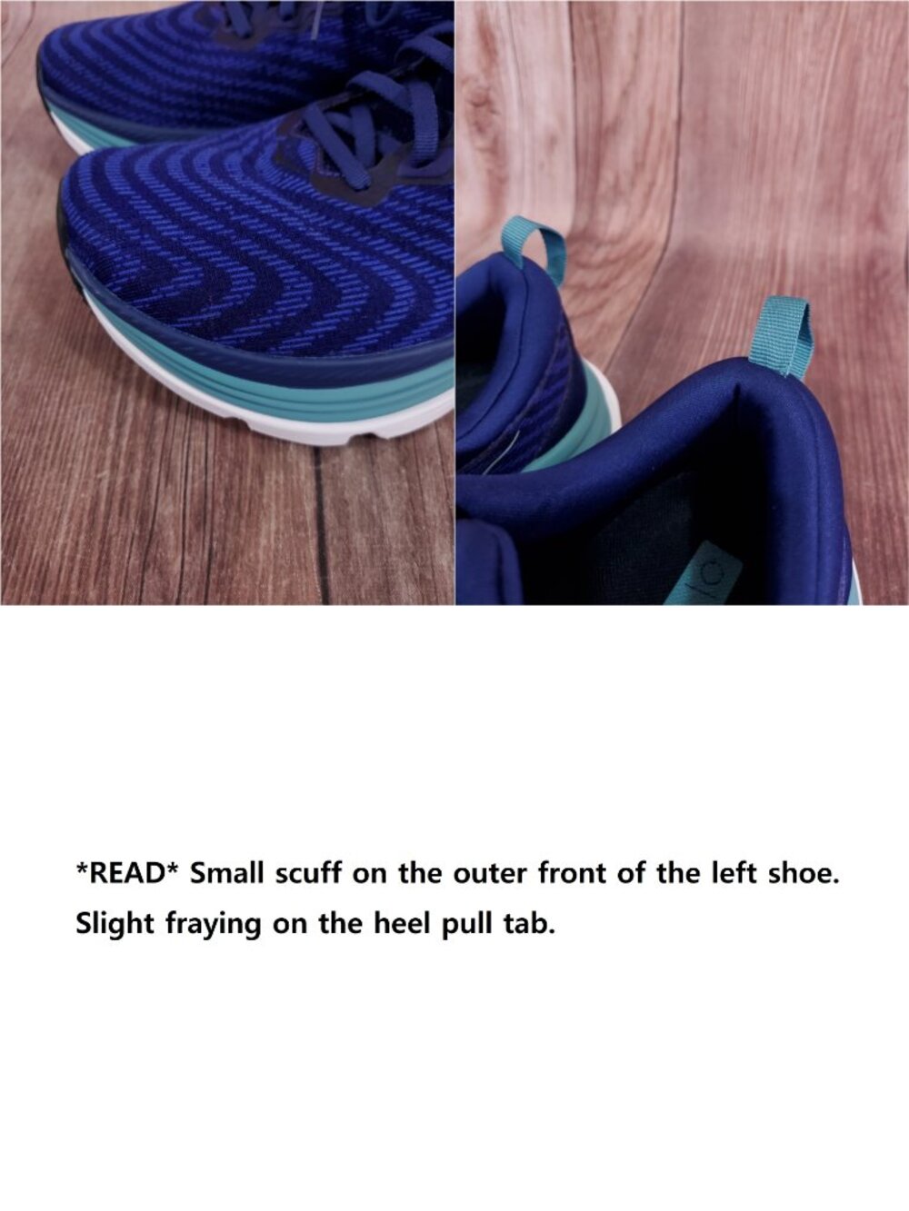 *READ* Hoka One One Gaviota 5 Womens 10 B Blue Running Shoes Sneakers 1134235 - Picture 2 of 15